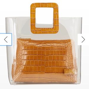 Shirley Clear PVC and Crocodile-Embossed Tote Bag